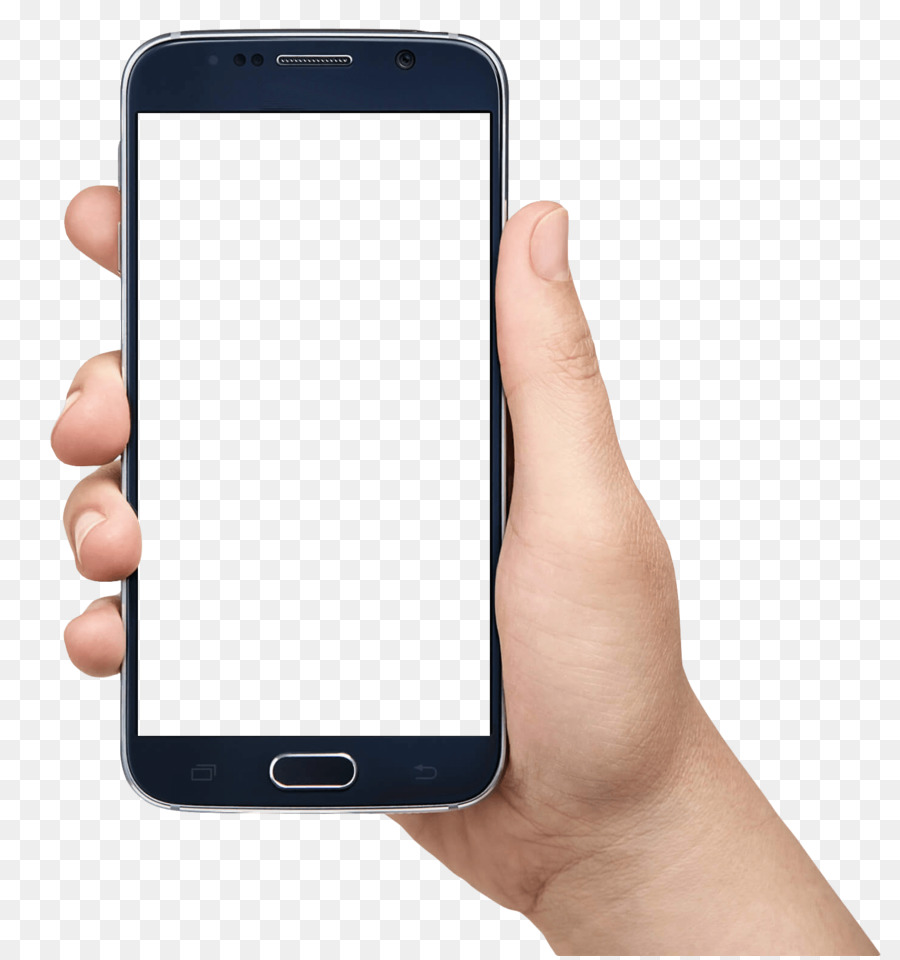 iPhone, Samsung Galaxy, Smartphone - mão segurando um ...
