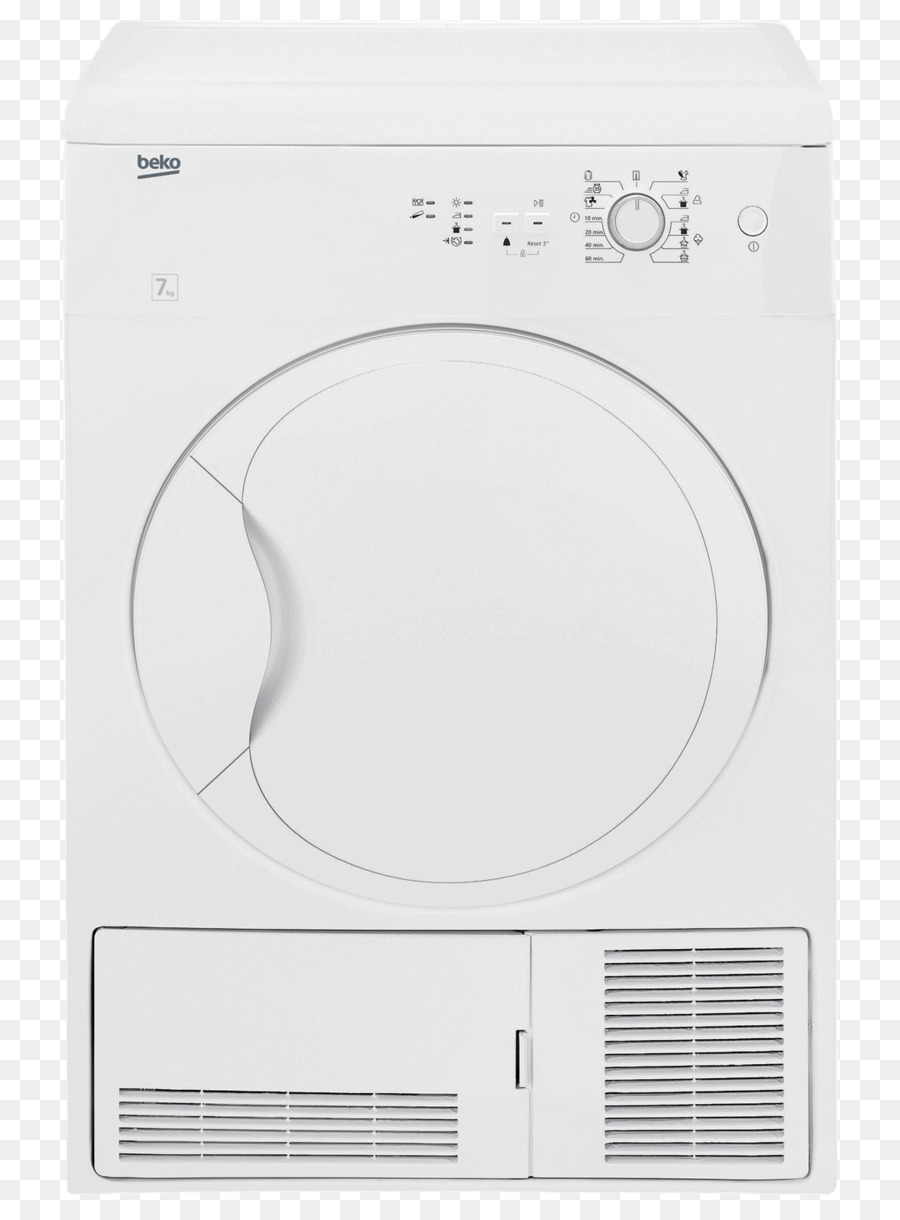 Secadora De Roupas，Beko Dcu 7230 Secador Independente De Largura 595 Cm De Profundidade De 54 Cm De Altura 85 Cm De Carregamento Frontal Branco PNG