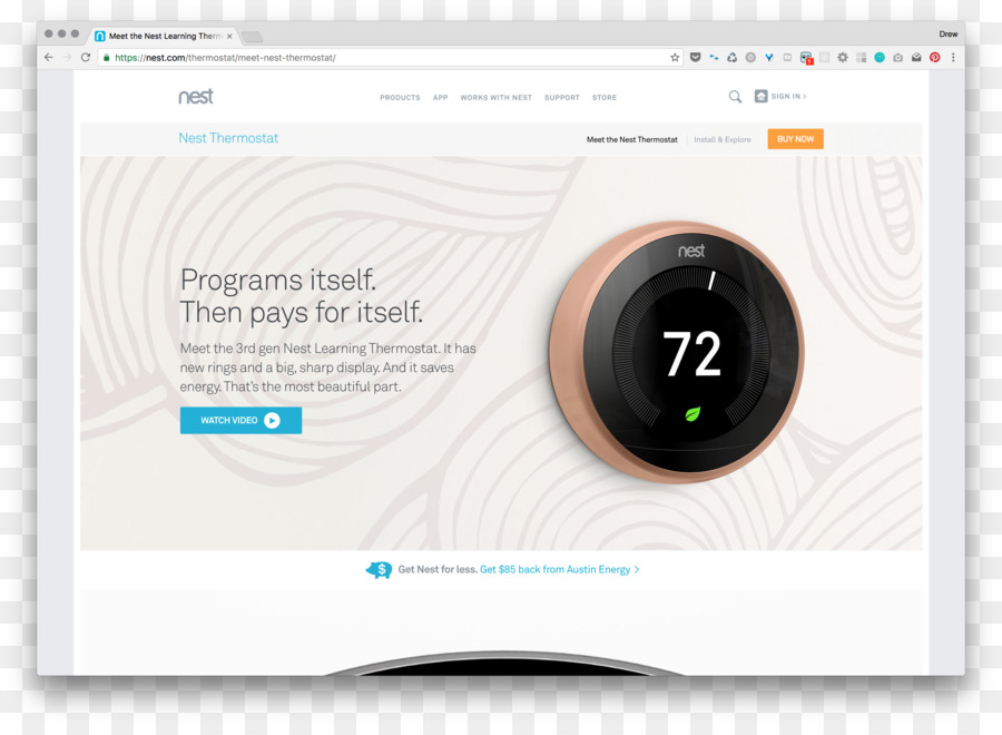 Nest Labs，Termostato PNG