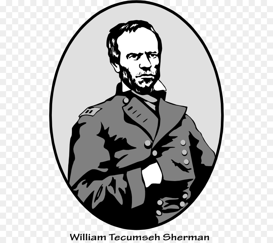 William Tecumseh Sherman，Arte De Linha PNG