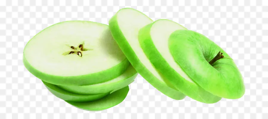 Fatias De Maçã Verde，Fruta PNG