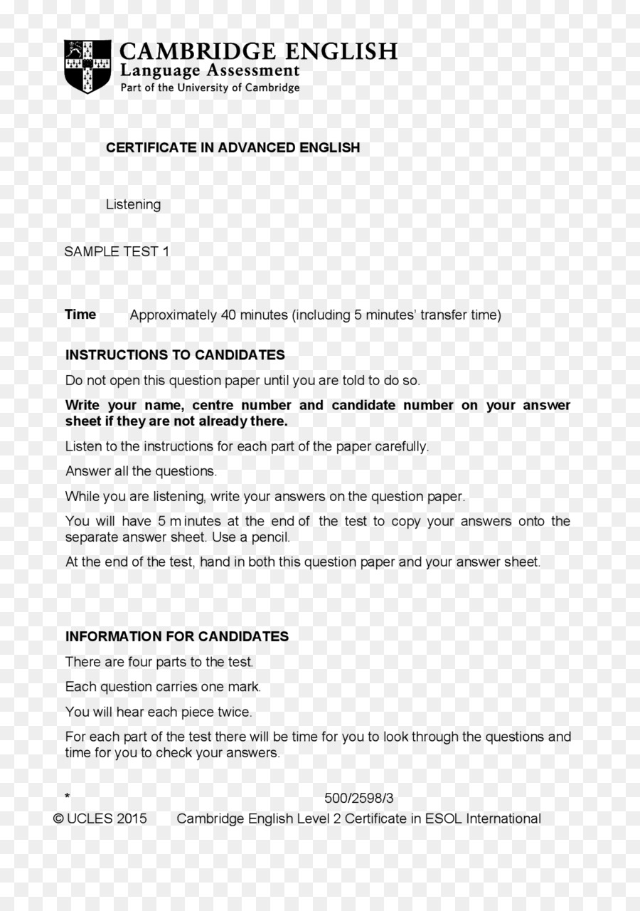 Papel De Teste，Inglês De Cambridge PNG