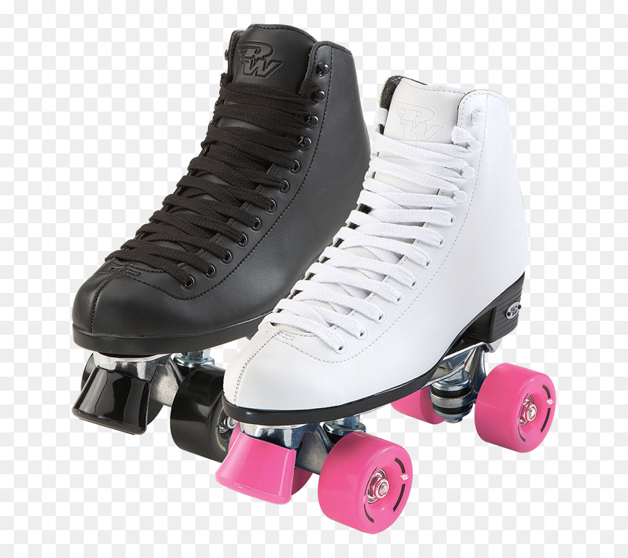 Patins Brancos，Cadarços Rosa PNG