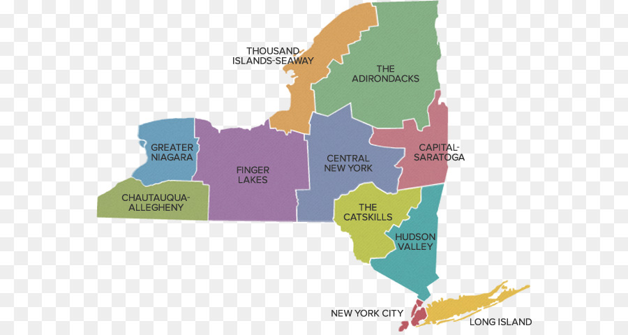 Mapa Do Estado De Nova York，Regiões PNG