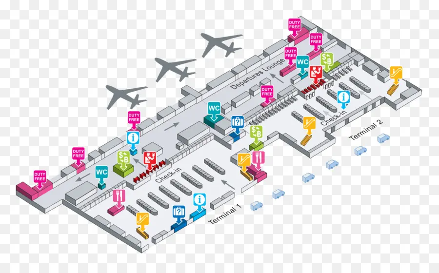 Mapa Do Aeroporto，Portões PNG