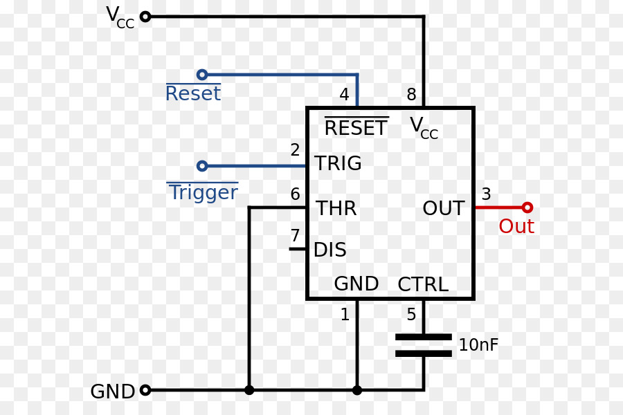 Ci 555，Multivibrator PNG