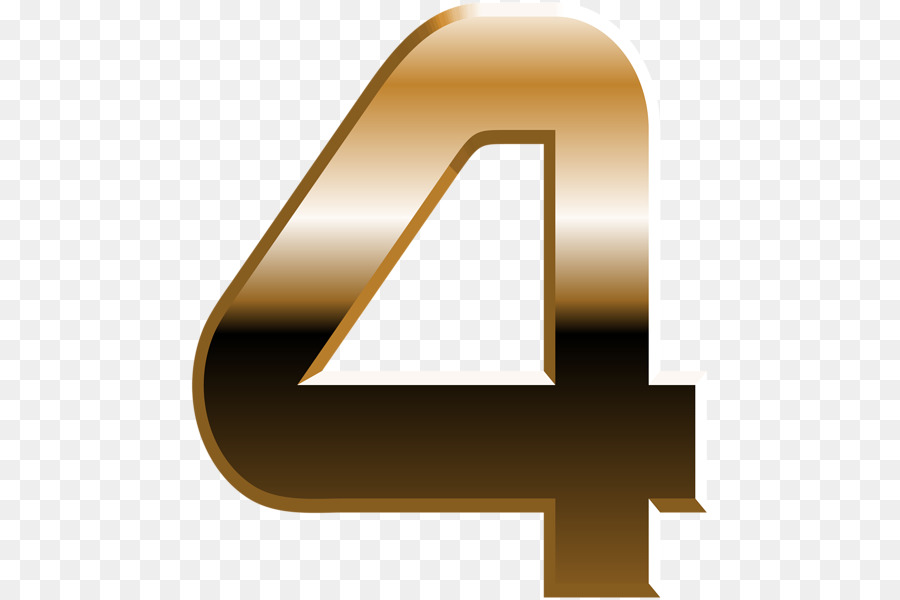 Número 4，Ouro PNG