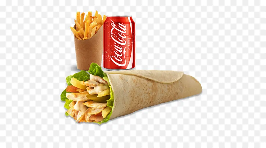 Wrap E Batatas Fritas，Comida Rápida PNG