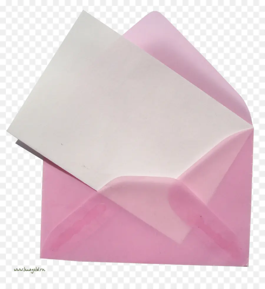 Envelope Rosa Com Carta，Envelope PNG