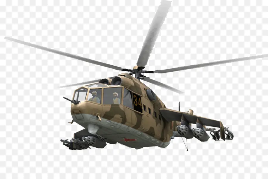 Helicóptero，Mi24 PNG