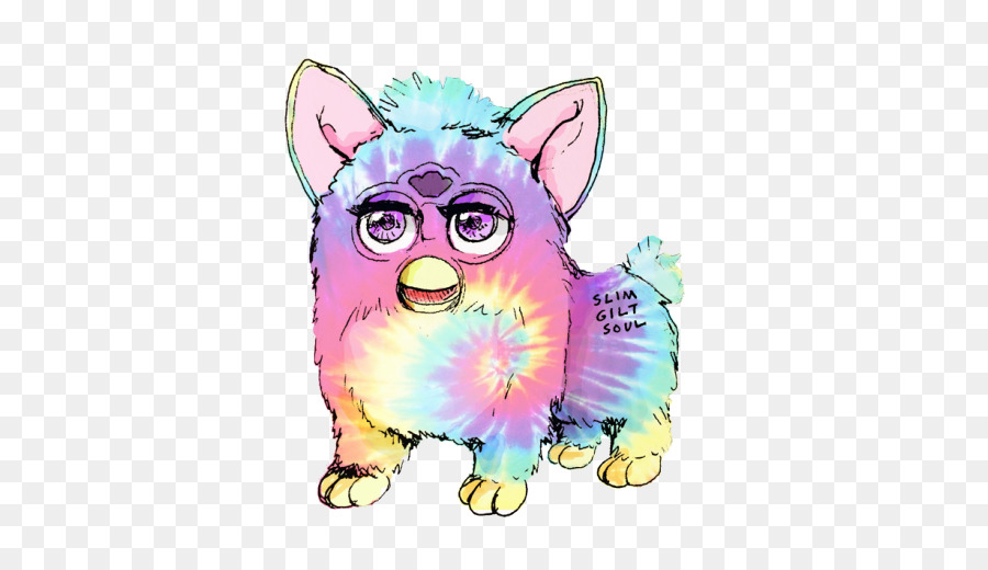 Furby Colorido，Tie Dye PNG