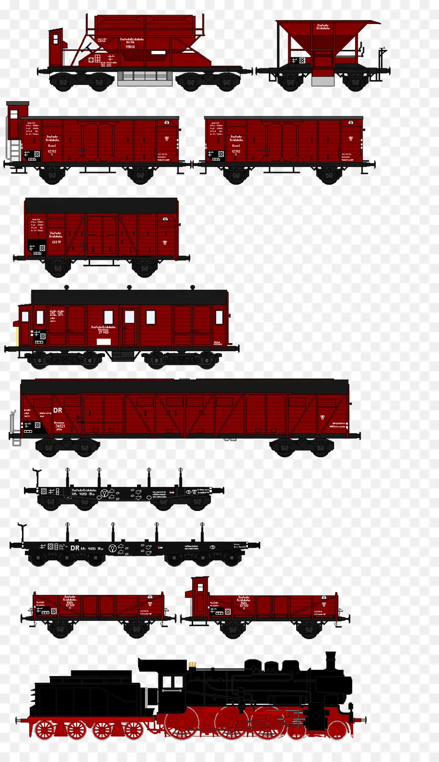 Vagões De Trem Vermelhos，Locomotiva PNG