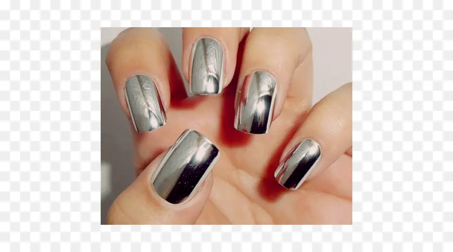 Manicura Prateada，Unhas PNG