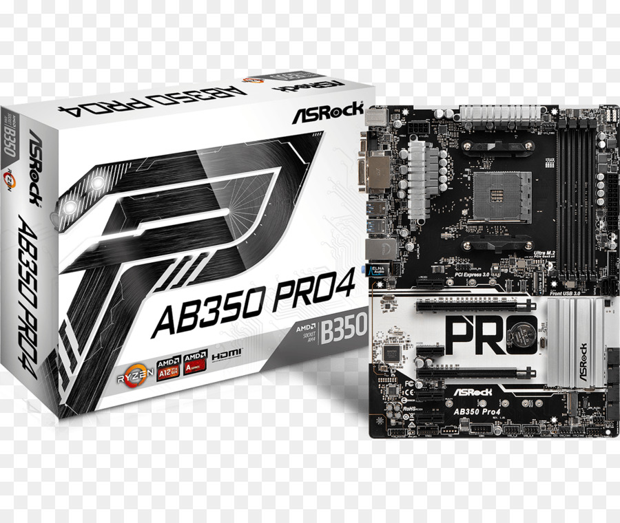 Placa Mãe，A Asrock Ab350 Pro4 PNG