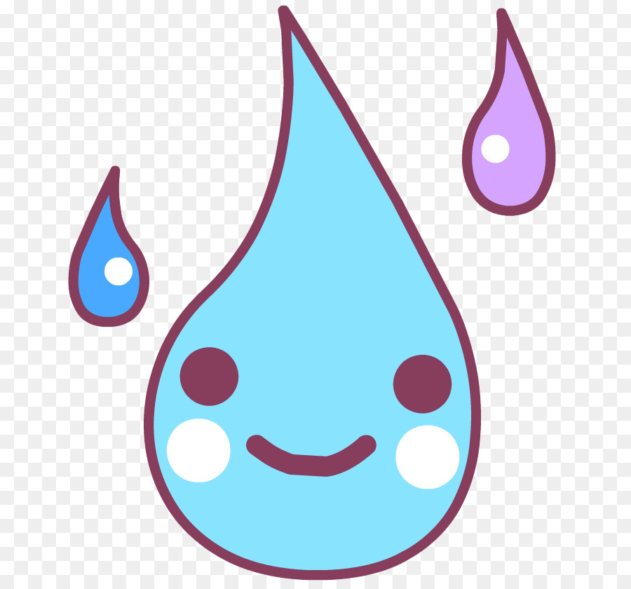 Gota De água Azul，Bonitinho PNG