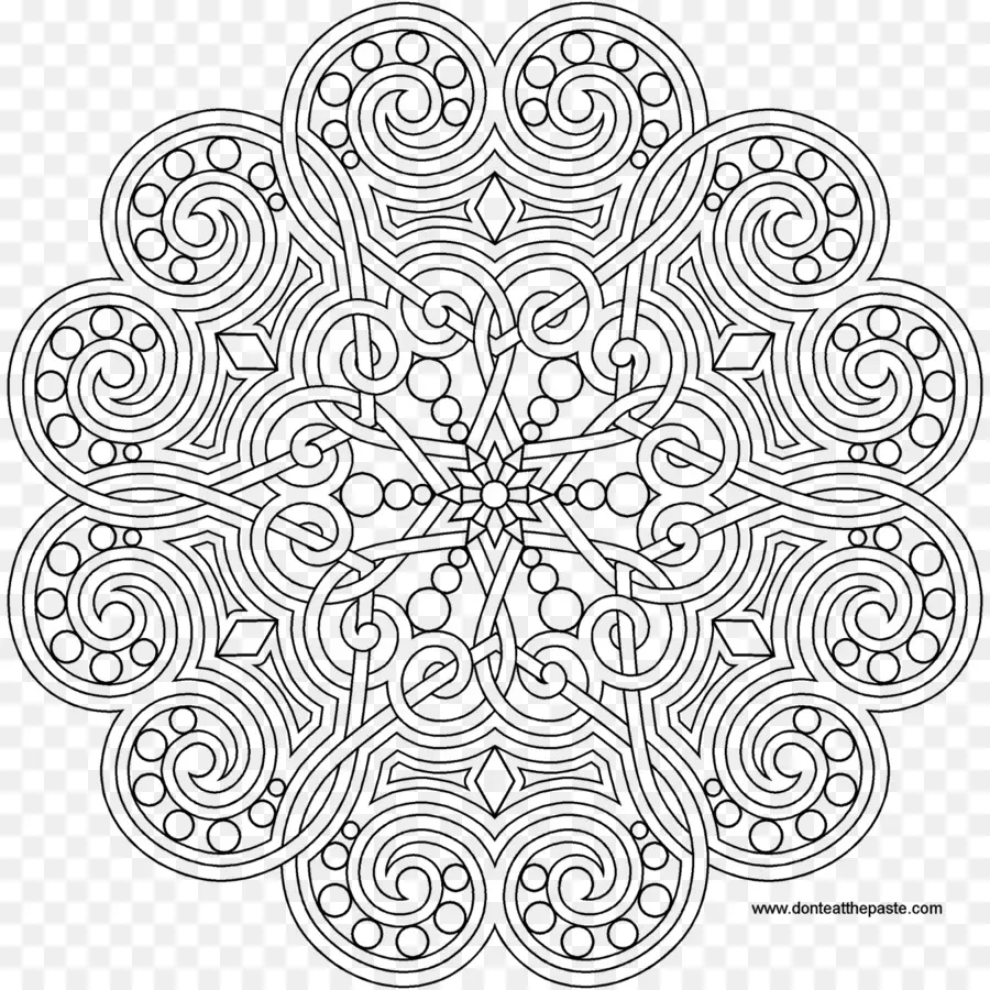 Mandala，Livro De Colorir PNG