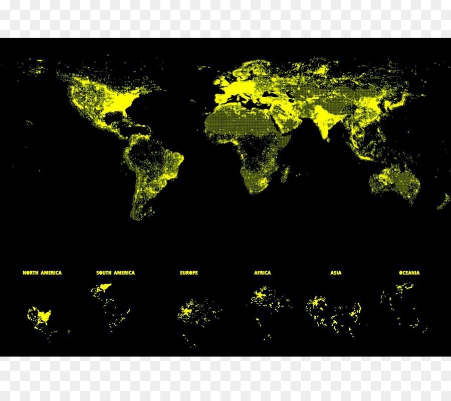 Mapa Mundial，Continentes PNG