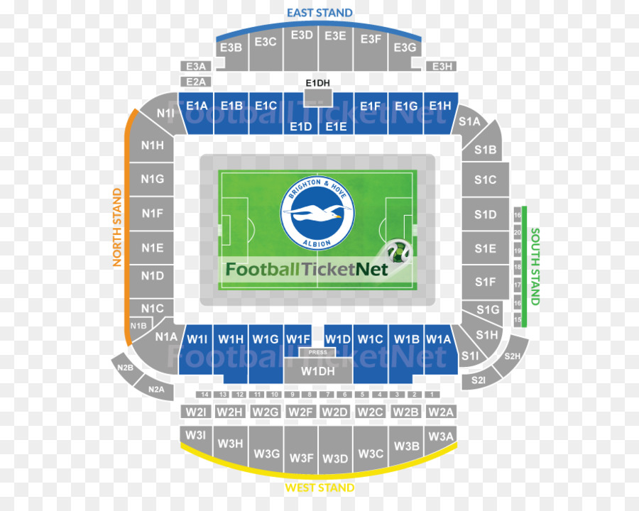 Falmer Estádio，Brighton Hove Albion Fc PNG