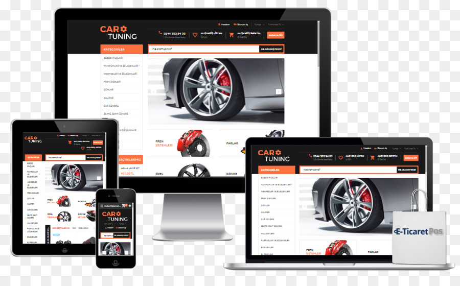 Responsive Web Design，Modelo PNG