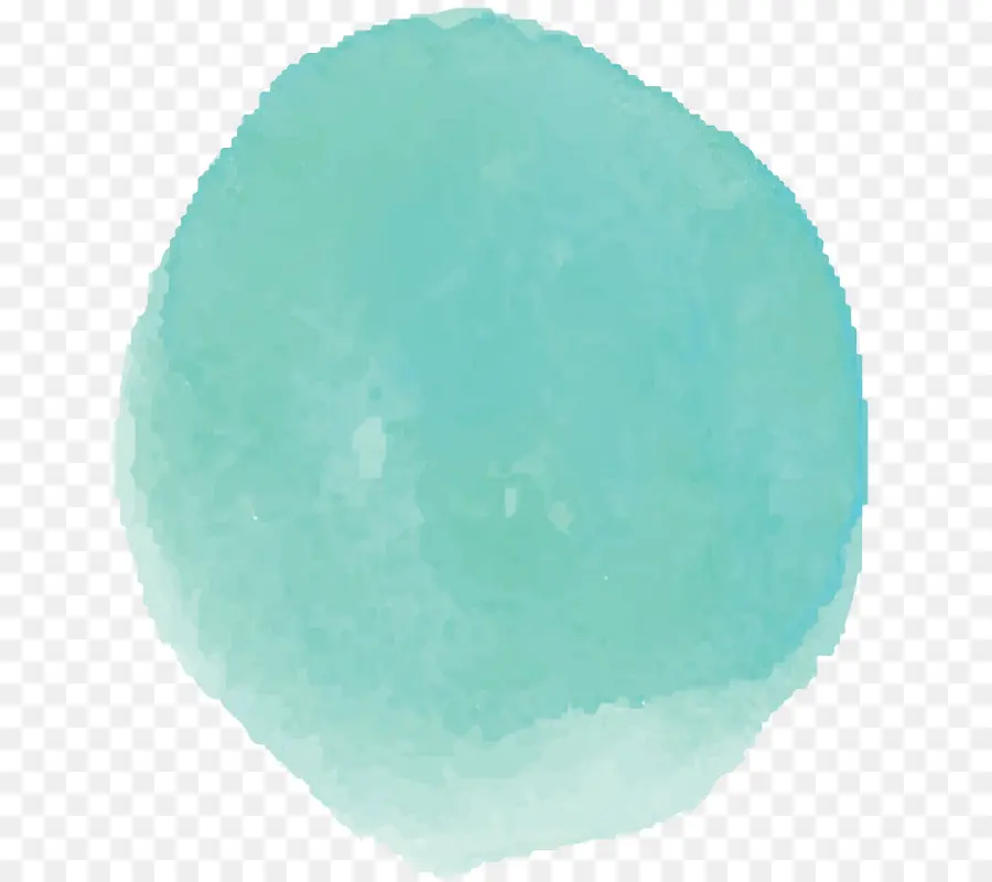 Círculo Aquarela Azul，Pintar PNG