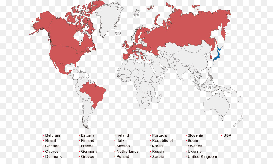 Mapa Mundial，Países PNG