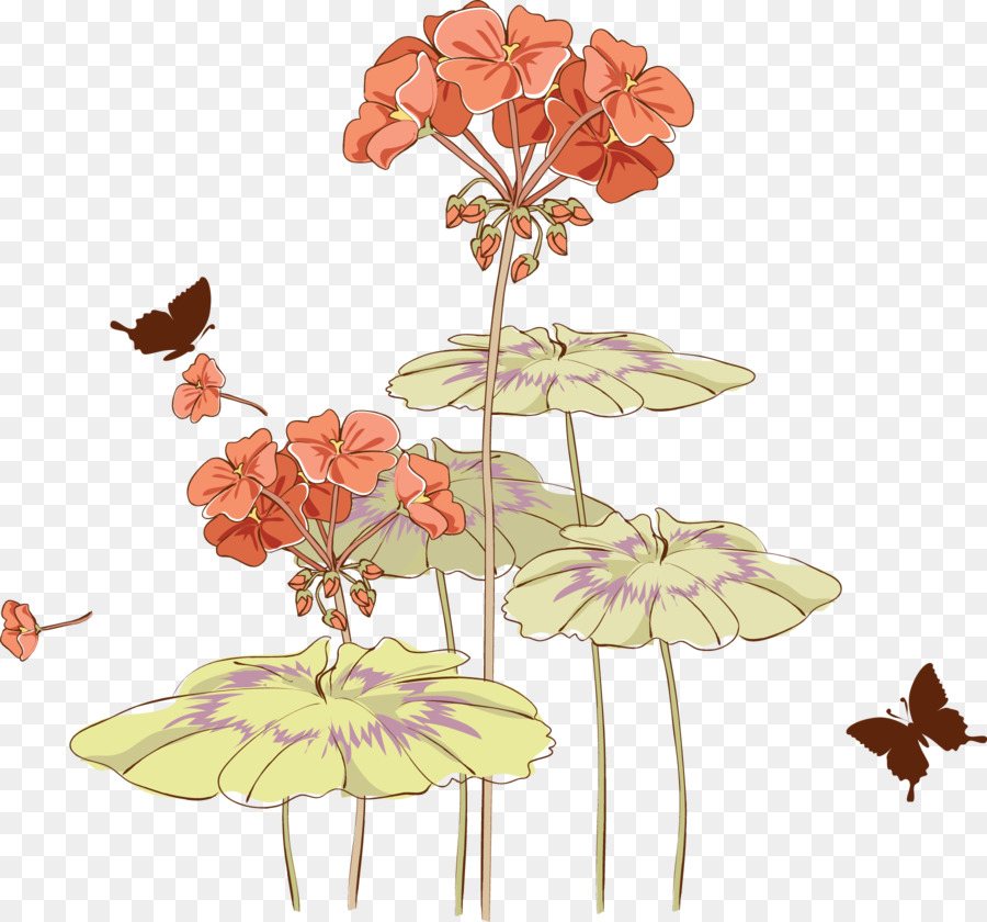 Design Floral，Coreldraw PNG