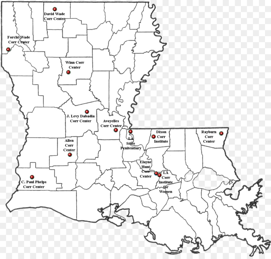 Louisiana，Mapa PNG