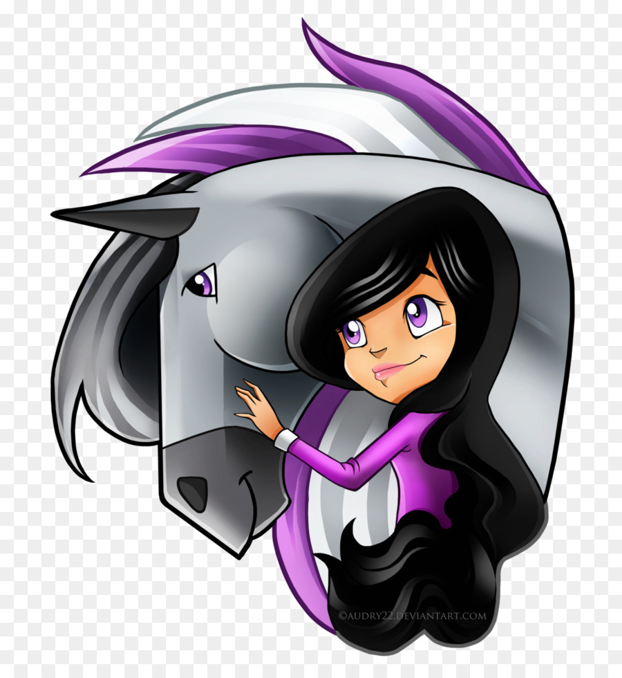 Menina E Cavalo，Desenho Animado PNG