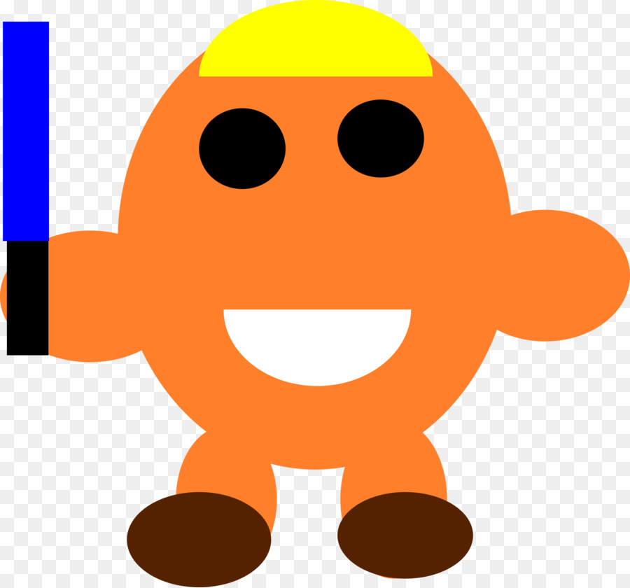 Personagem De Desenho Animado Laranja，Sorrindo PNG