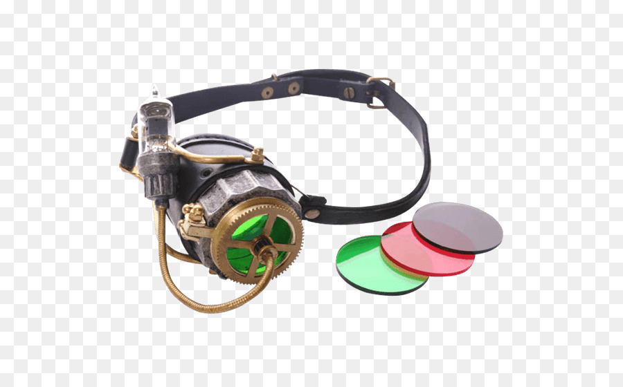 Óculos Steampunk，Lente Verde PNG