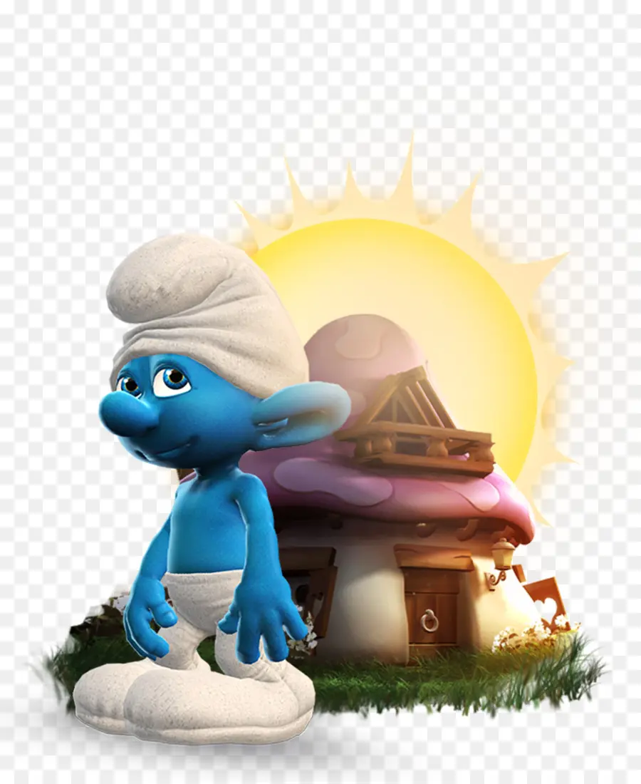 Personagem Smurf，Azul PNG