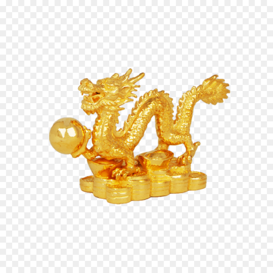 Dragão Dourado，Ouro PNG