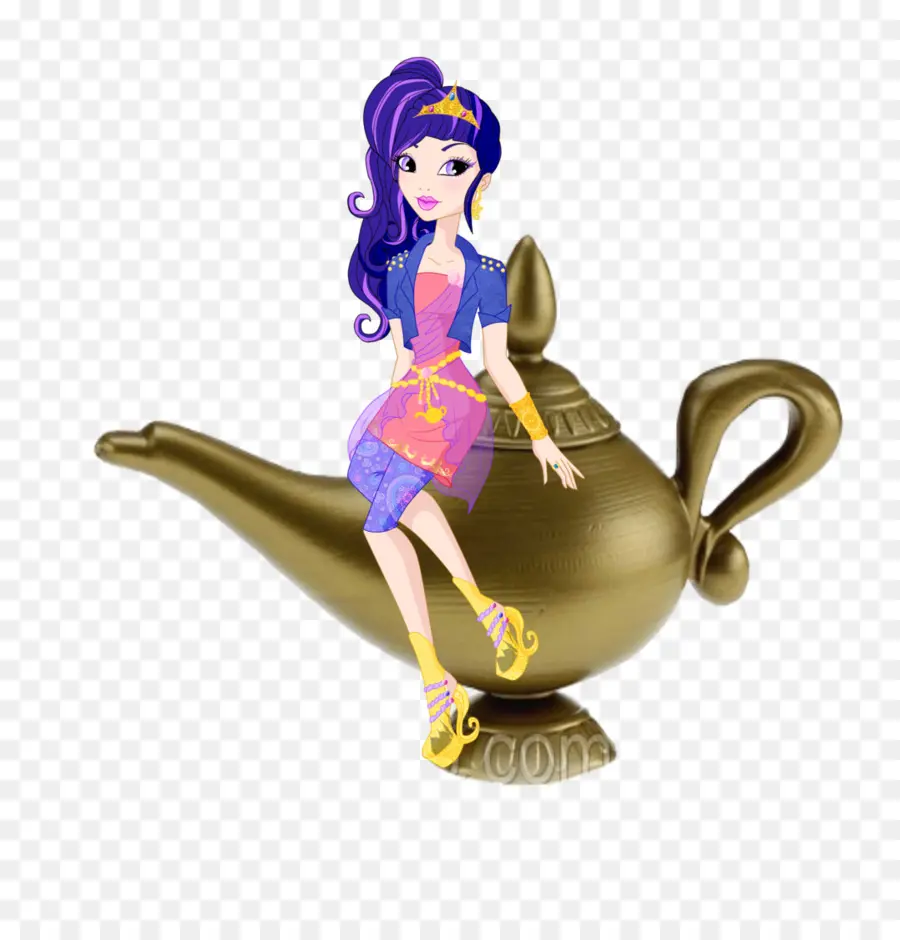 Lâmpada Genie Com Personagem De Desenho Animado，Gênio PNG