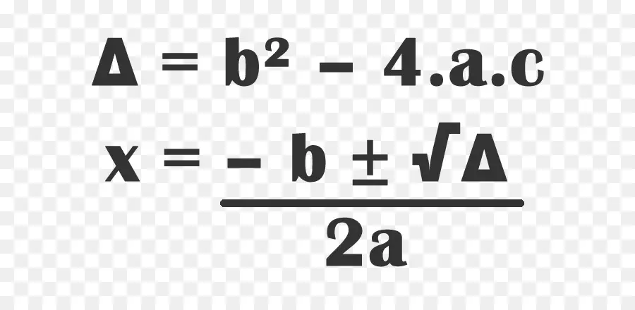 Deducción De La Fórmula De Bhaskara，Equação Quadrática PNG