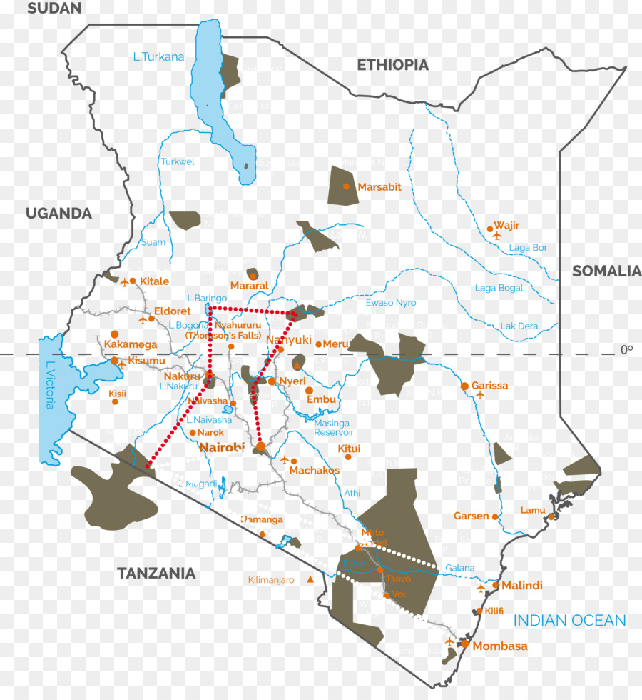 Mapa Do Quênia，Rios PNG