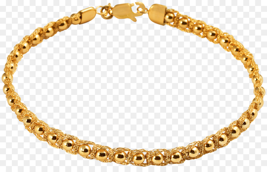 Pulseira De Ouro，Contas Pretas PNG