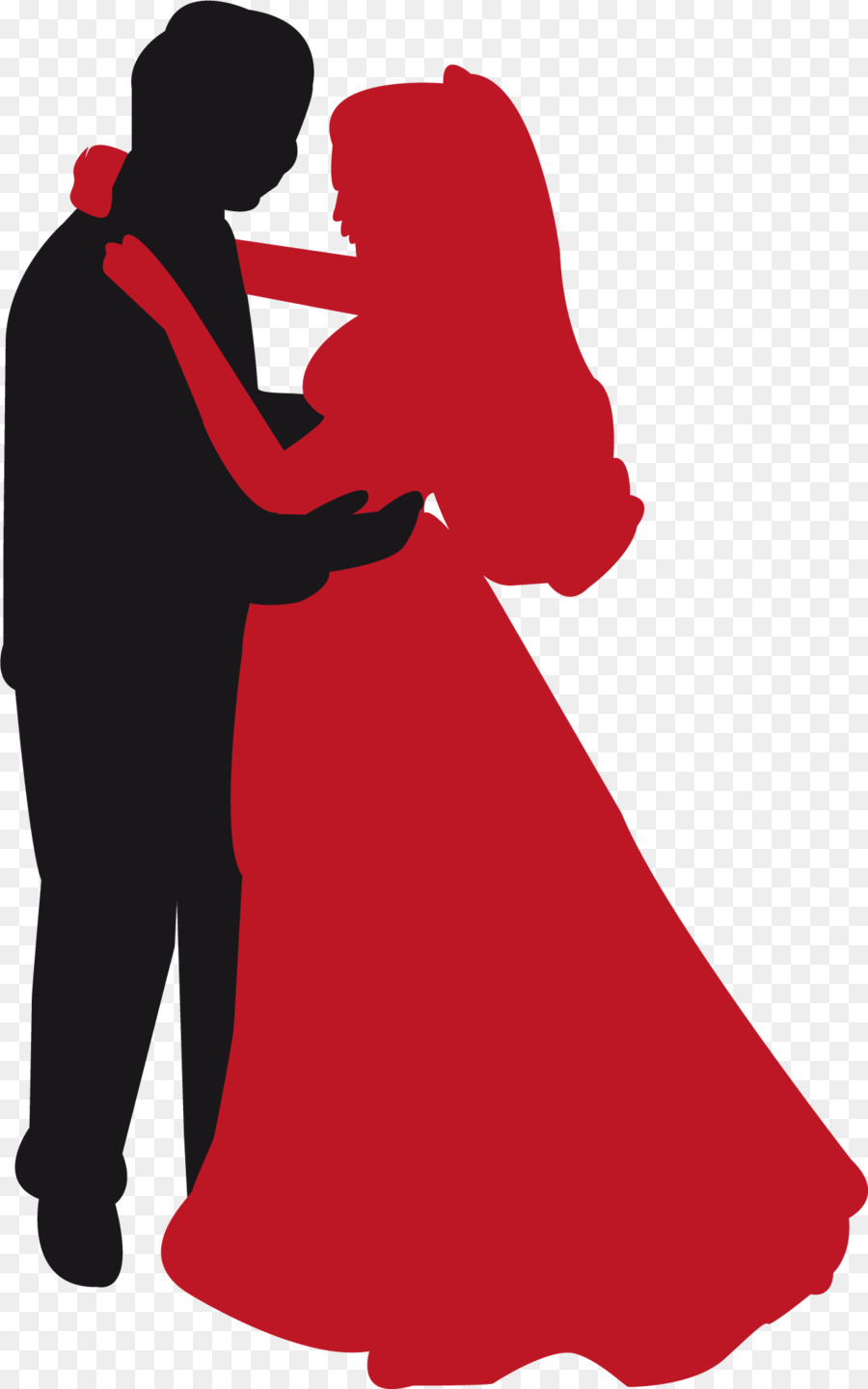 Silhueta De Casamento，Casal PNG