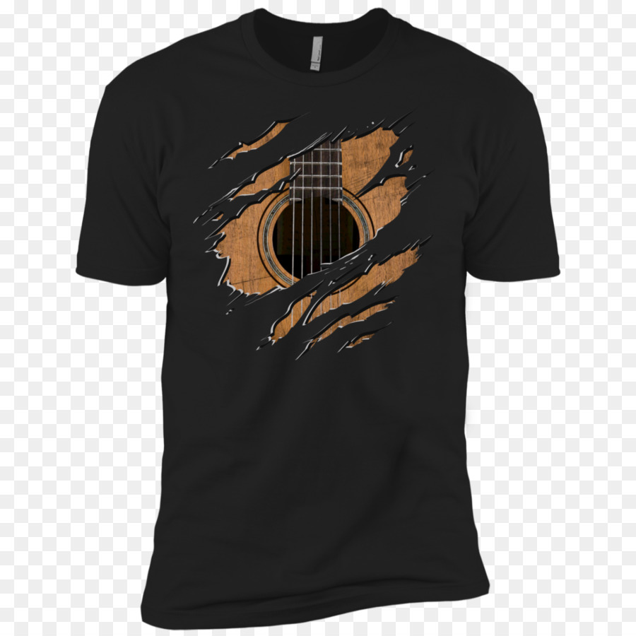 Camiseta Guitarra，Preto PNG