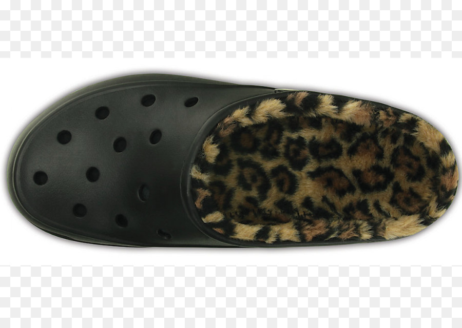 Chinelo Preto Com Forro Com Estampa De Leopardo，Chinelo PNG