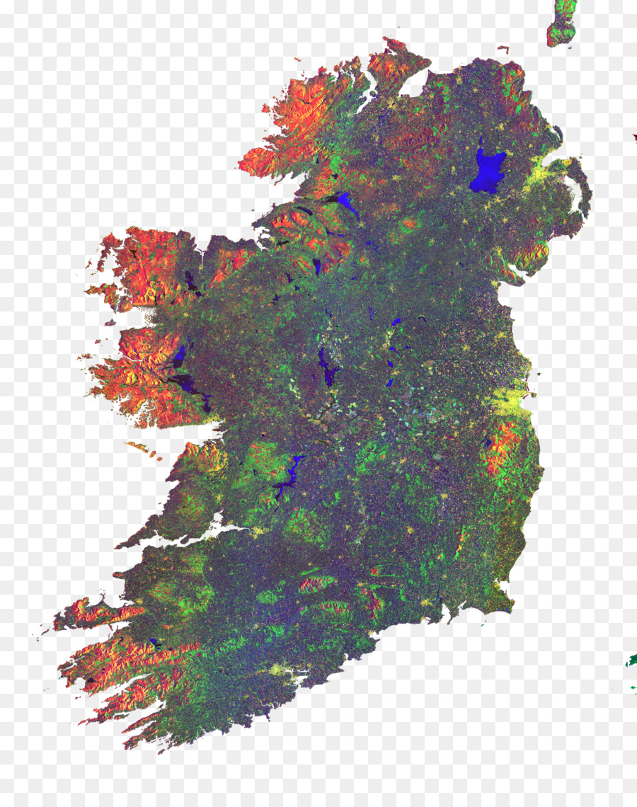 Irlanda，Mapa PNG