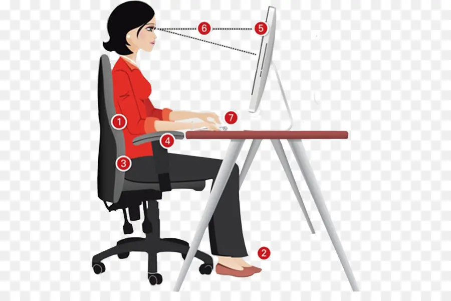 Configuração Ergonômica De Escritório，Cadeira PNG