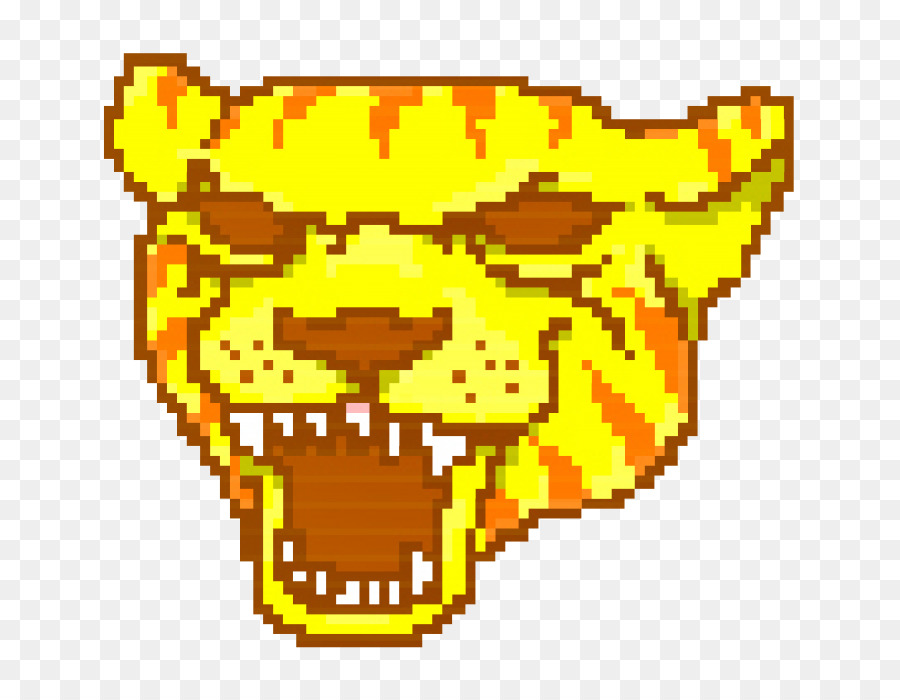 Tigre Pixelado，Rugindo PNG