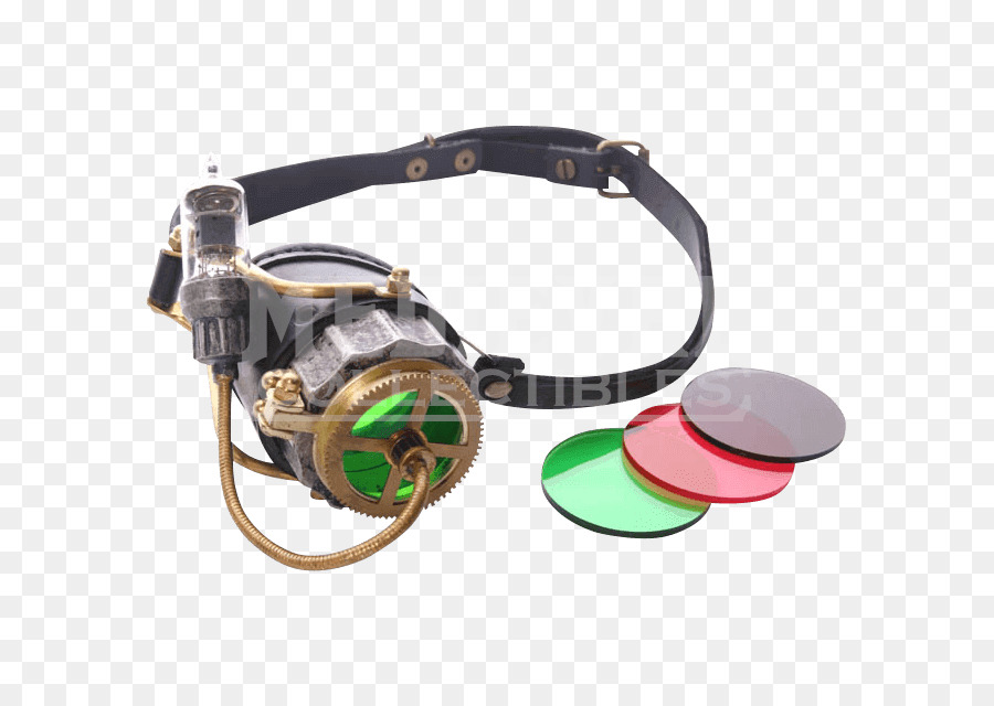 Óculos Steampunk，Lente Verde PNG