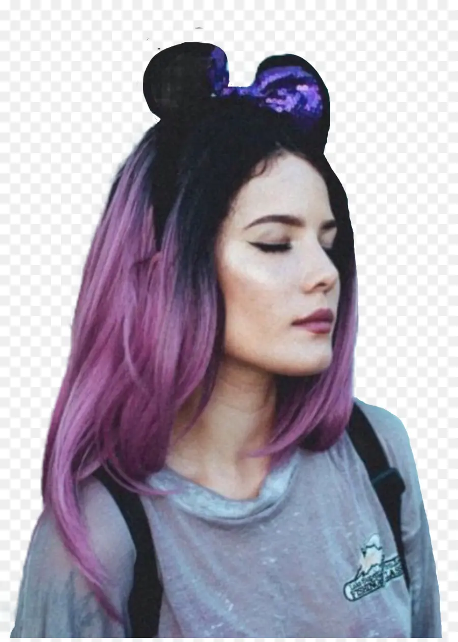 Mulher，Cabelo Roxo PNG