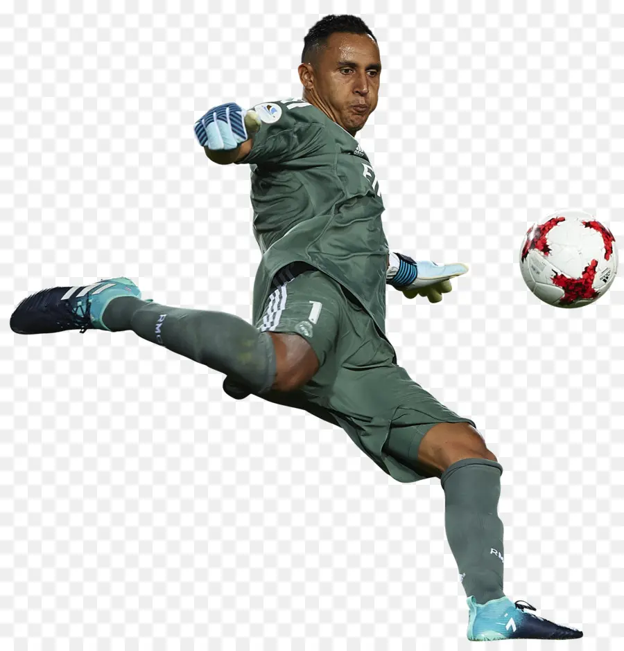 Goleiro Chutando Bola，Jogador De Futebol PNG