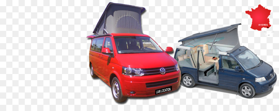 Campervans Vermelhas E Azuis，Viagem PNG