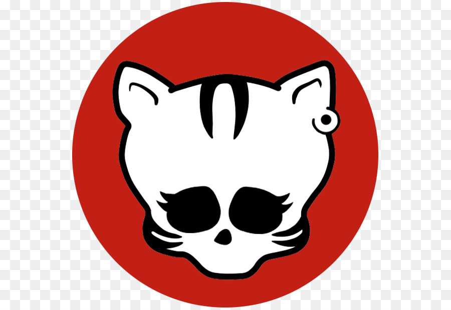 Crânio De Gato，Círculo Vermelho PNG