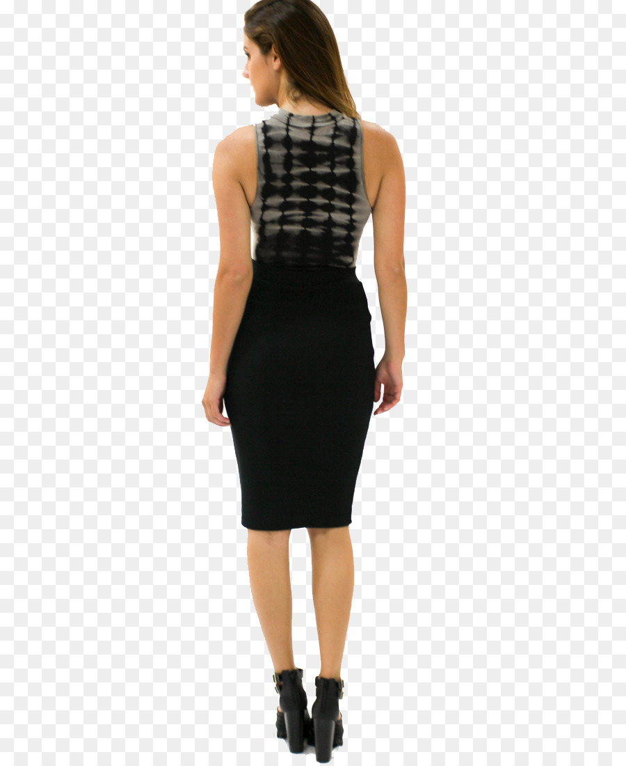 Mulher De Vestido Preto，Vista Traseira PNG