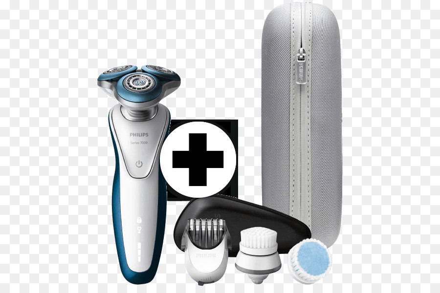 Philips，Philips Máquina De Barbear Da Série 7000 S7520 Barbeador Sem Fio Marinha Blueceramic Branco PNG