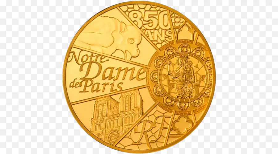 Moeda De Notre Dame De Paris，Ouro PNG